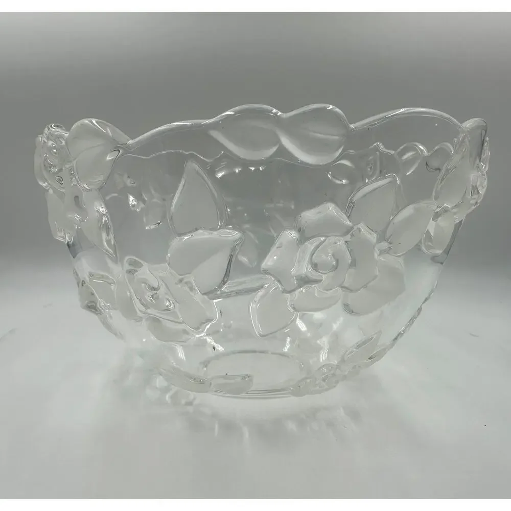 Choice Vintage Mikasa Bella Rosa Clear, Serving Bowl 9 Inch